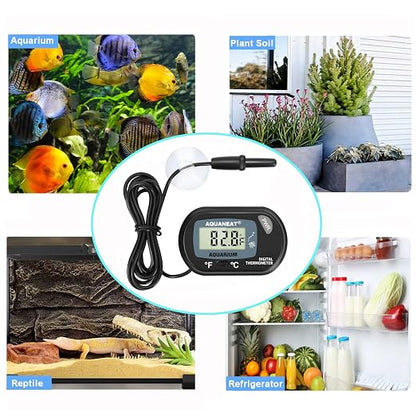 AQUANEAT 2 Pack Aquarium Thermometer, Fish Tank Thermometer, Digital - Image 7
