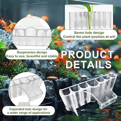 2PC 7 Holes Upgraded Aquarium Plant Holder, Aquatic Plants Cup - Image 3
