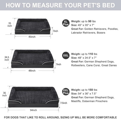 WNPETHOME Dog Beds for Large Sized Dogs, Washable Orthopedic Dog Couch Sofa Bed - Image 4