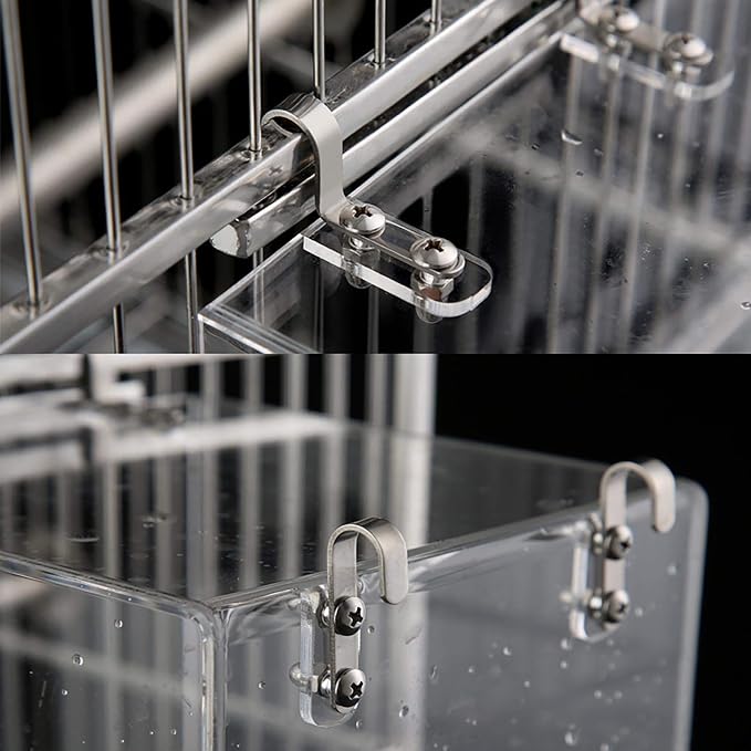 Hanging Bird Bath Cube Bird Bathtub Bath Shower Box Bowl Cage Accessory - Image 3