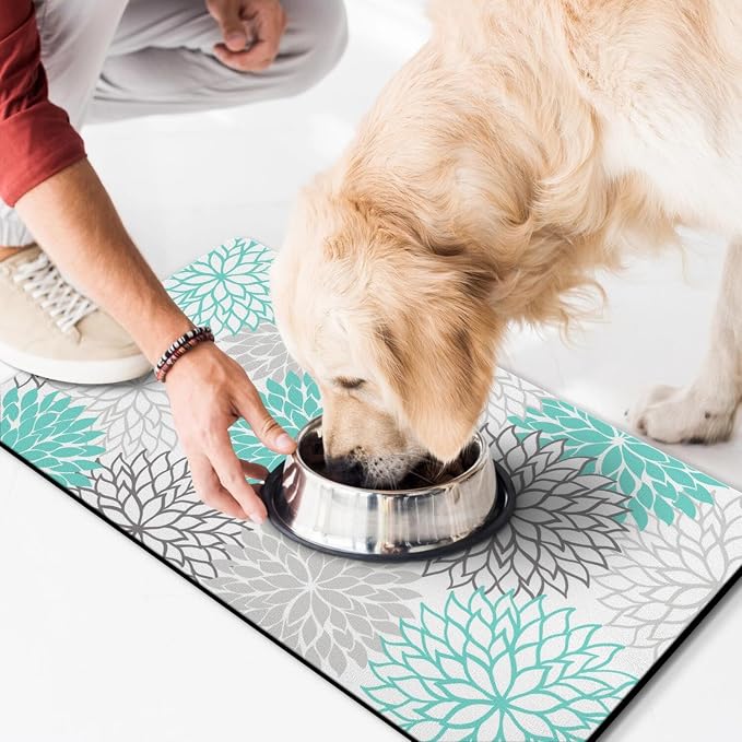 Pet Feeding Mat for Floors Waterproof Dog Mat for Food and Water Absorbent - Image 2