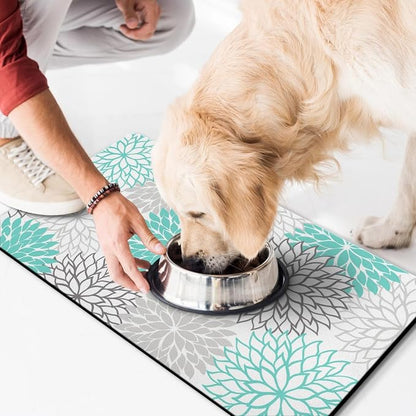Pet Feeding Mat for Floors Waterproof Dog Mat for Food and Water Absorbent - Image 2