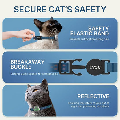 Waterproof Airtag Cat Collar, Breakaway Cat Airtag Collar - Image 4