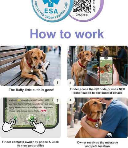 ESA Dog Tag, QR Code Dog Tag, Modifiable Free Pet Online Profile, Scannable QR - Image 5
