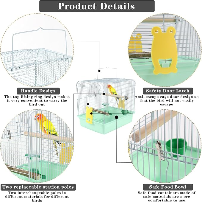 Portable Bird Cage for Small Birds - Image 4