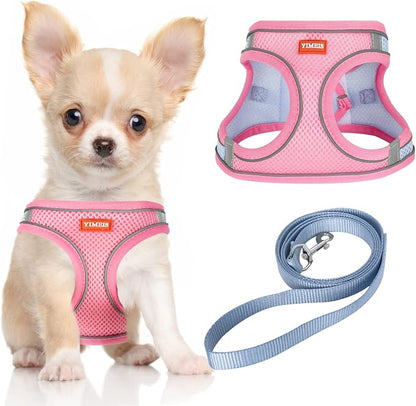 YIMEIS Dog Harness and Leash Set, No Pull Soft Mesh Pet Harness, Reflective by YIMEIS