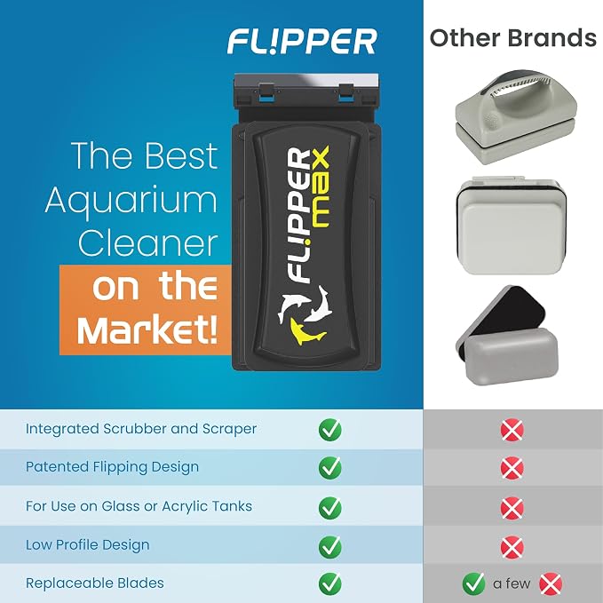 FLIPPER Max Magnetic Aquarium Glass Cleaner – 2-in-1 Scrubber and Scraper - Image 8