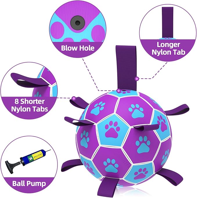 QDAN Dog Ropes Toys Soccer Ball - Image 7