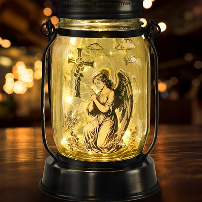 kyoryuger Guardian Angel Gifts for Women/Men Angel Praying Solar Lantern Mom - Image 9