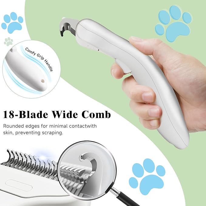 Pet Steam Brush for Dog & Cat – shower bath brush – Steam for Shedding & - Image 8