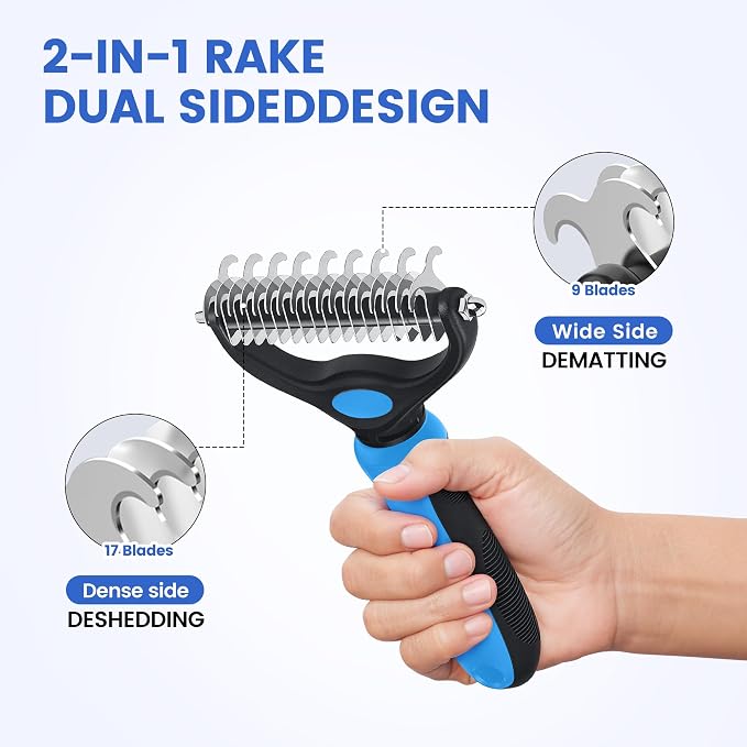 Double-Sided Pet Grooming Rake - Image 2