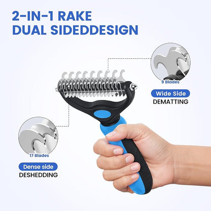 Double-Sided Pet Grooming Rake - Image 2