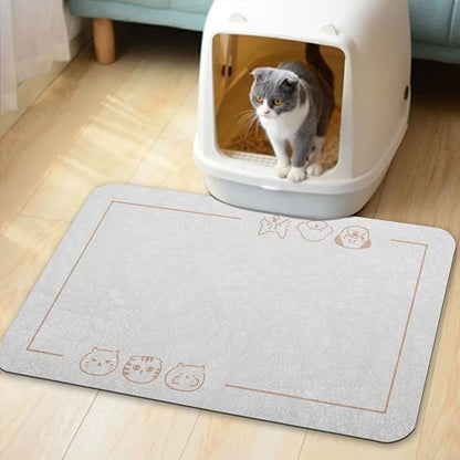 YCT Pet Food Mat, Non-Slip Bottom Absorbent Quick Dry Cat & Dog Feeding Mat - Image 8