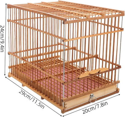 Hemoton Portable Lightweight Bamboo Bird Cage - Image 2