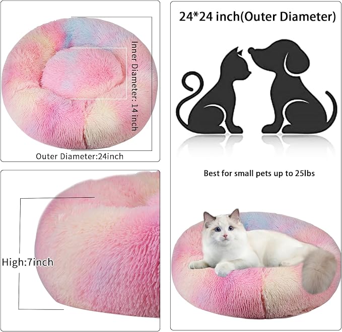 Cat Beds for Indoor Cats, 24 Inch Dog Bed for Small Melium Large Dogs, - Image 5