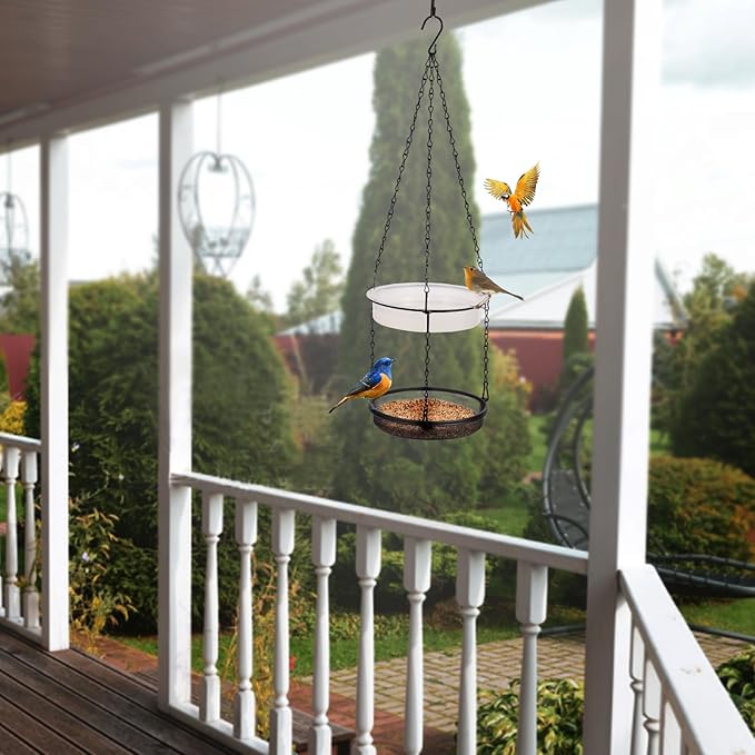 2-in-1 Set Hanging Bird Feeder and Bath - Image 7