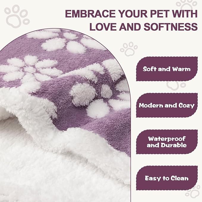 Waterproof Blanket for Dog Puppy Cat, Cute 3D Textured Flower Dog Blanket for - Image 3