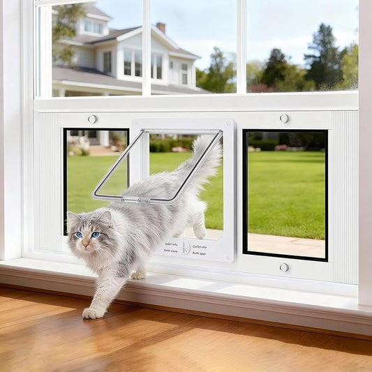 Aluminum Frame Window Cat Door by Unknown