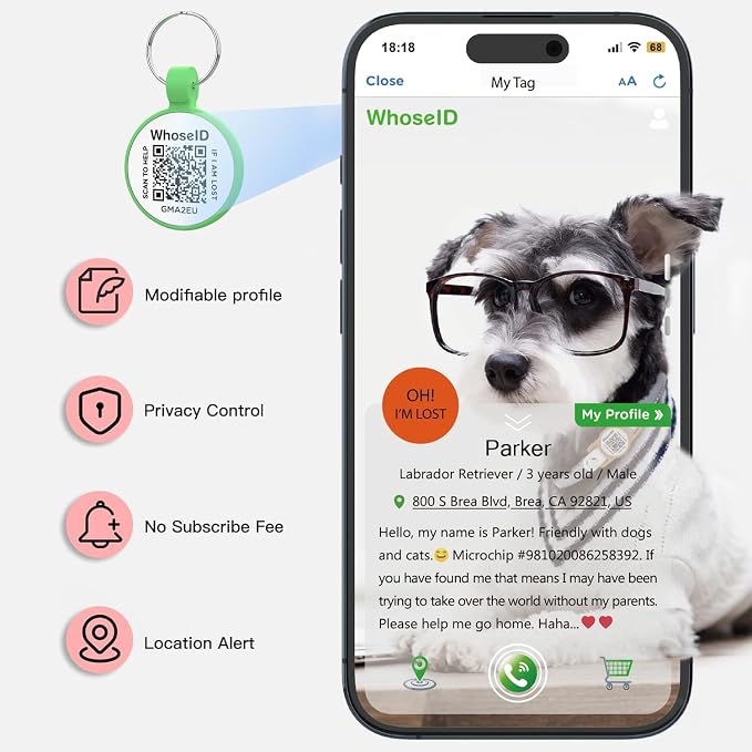 ESA Dog Tag, QR Code Dog Tag, Modifiable Free Pet Online Profile, Scannable QR - Image 3
