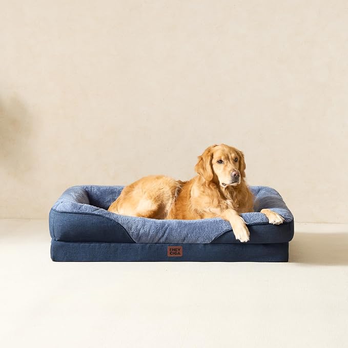 EHEYCIGA Orthopedic Dog Bed for Medium Dog, Waterproof Liner & Washable - Image 8