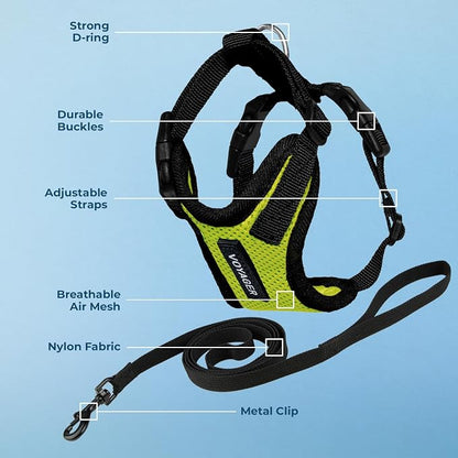 Voyager Escape-Proof Step-in Lock Cat Harness & 5ft Neoprene-Handle Leash Set - Image 3