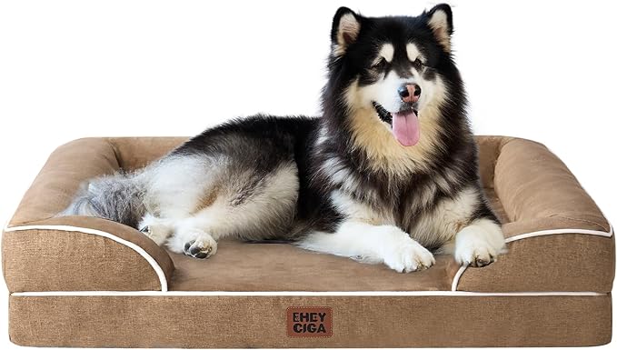 EHEYCIGA Orthopedic XL Dog Beds, Waterproof Memory Foam Dog Bed by EHEYCIGA