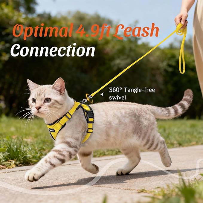 Dooradar Cat Harness and Leash Set, Escape Proof Safe Adjustable Kitten Vest - Image 7