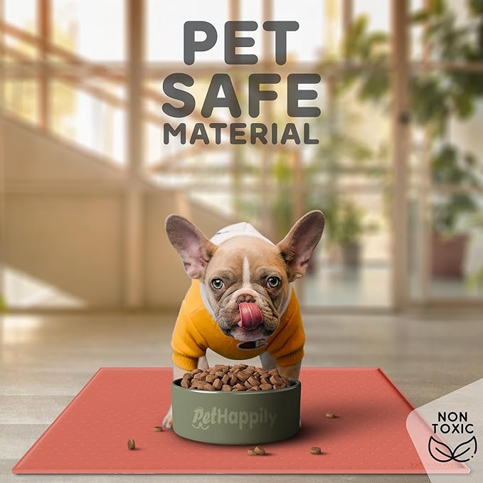 Dog Food Mat - 28x18 Raised Edges Dogs Mat - Image 3