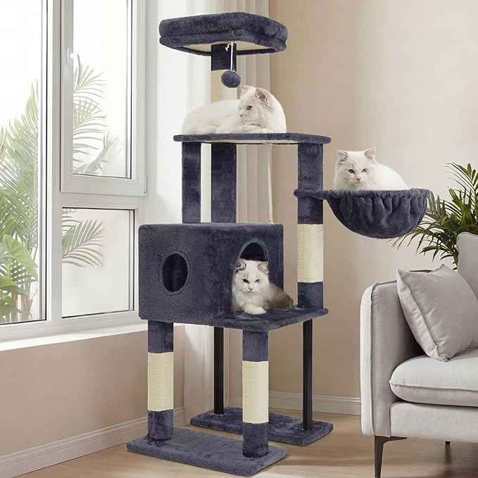 Heybly Cat Tree, 49.2 Inches Cat Tower by HEYBLY