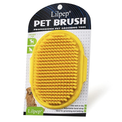 Dog Grooming Brush, Lilpep Pet Shampoo Bath Brush Soothing Massage Rubber Comb by PetSupplies