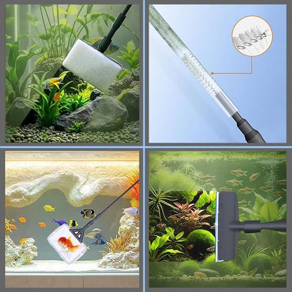Carefree Fish 7IN1 Aquarium Cleaning Tools Long Handle Adjustable Length - Image 9