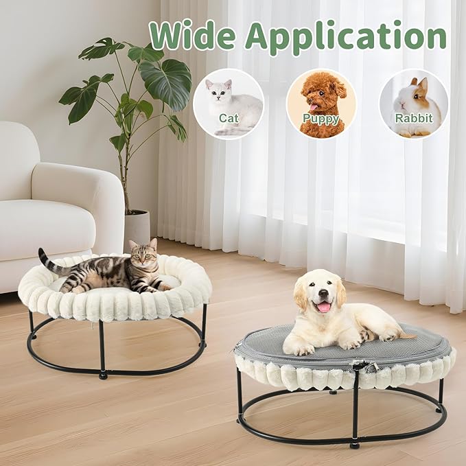 Sunhoo Elevated Cat Bed for Indoor Cats Raised Kitten Hammock Large High Puppy - Image 5