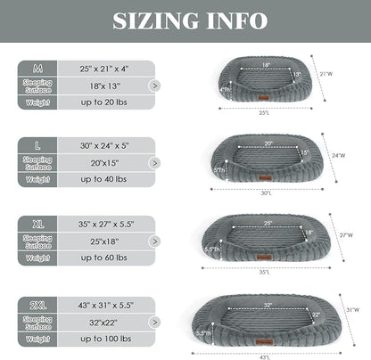Cute Washable Dog Bed for Small Dogs -Soft Plush Calming Puppy & Cat Bed - Image 5