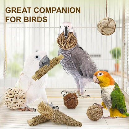 7Pcs Bird Toy Large Chewing Balls - Image 2