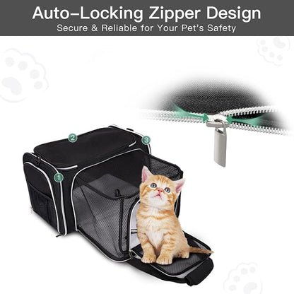 BAGLHER Cat Carrier Bag, Airline Approved Pet Carrier Soft Side Pet Travel 5 - Image 4