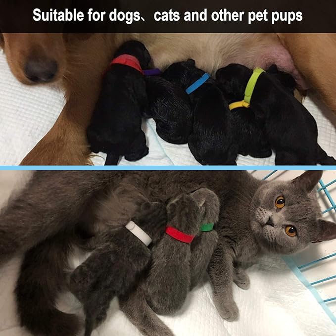 30 Pcs Puppy ID Collar Whelping Newborn Pet Collars Double-Sided Soft - Image 6