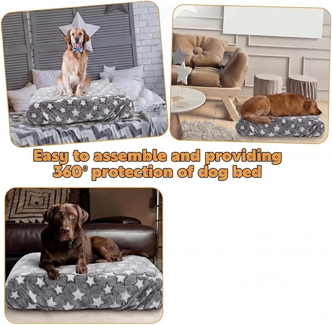 Youyole Large Washable Rectangle Dog Bed Cover Replacement Waterproof 36 x 23 x - Image 4