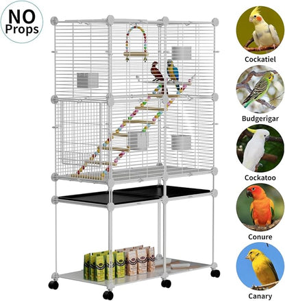 Standing Large Bird Cage, Parakeet Cage - Image 7