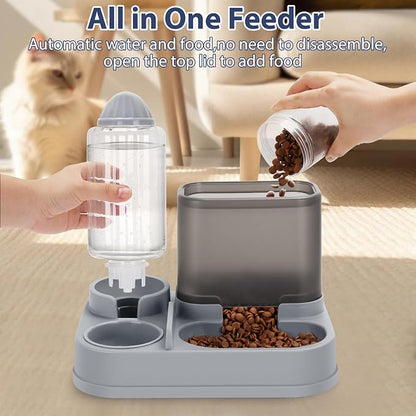 Yummy Sam Automatic Cat Feeder and Water Dispenser, 2 in 1 Large Capacity - Image 3