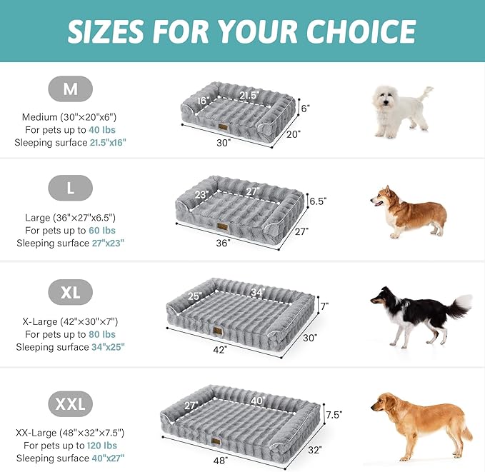 Faux Rabbit Fur Orthopedic Dog Bed, Dog Bed - Image 3