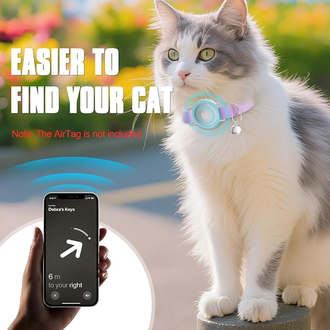 AirTag Cat Collar, Ultra Elastic Cat Tracker Collar, Airtag Holder Compatible - Image 3