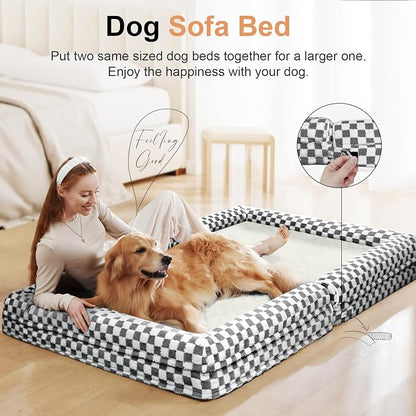Large Dog Bed Orthopedic Washable: Beds Bolster XL Bed Large Big Dogs Egg Crate - Image 3