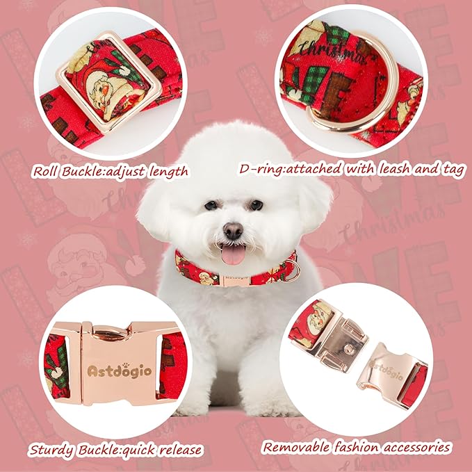 Christmas Dog Collar，Soft Cotton Dog Collars - Image 3