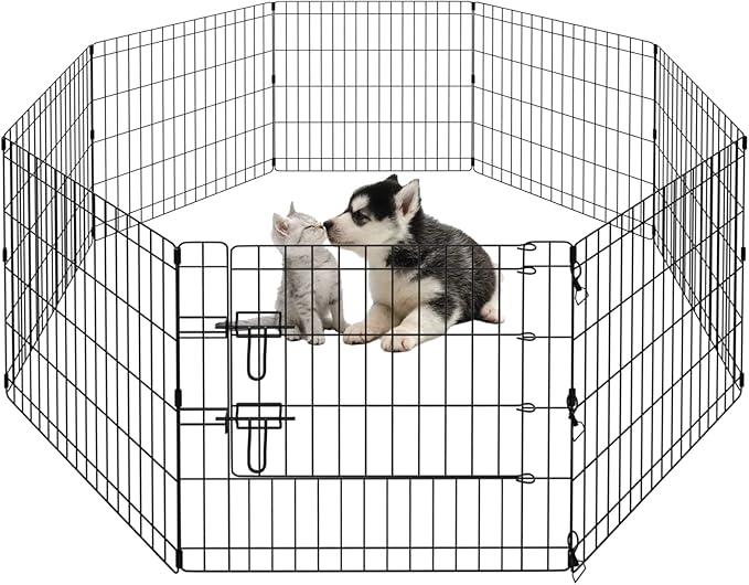 PEEKABOO Dog Pen Pet Playpen Dog Fence Indoor Foldable Metal Wire Exercise by Peekaboo