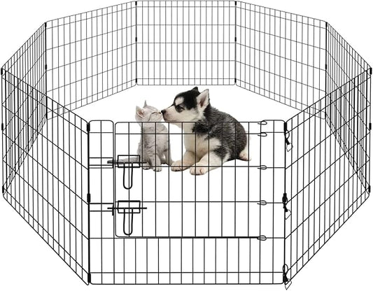 PEEKABOO Dog Pen Pet Playpen Dog Fence Indoor Foldable Metal Wire Exercise by Peekaboo