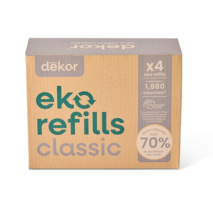 Diaper Dekor CLASSIC Diaper Pail Refills | 4 Count Unscented | Exclusive by DiaperDekor