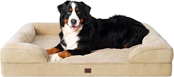 EHEYCIGA Orthopedic XL Dog Beds, Waterproof Memory Foam Dog Bed by EHEYCIGA