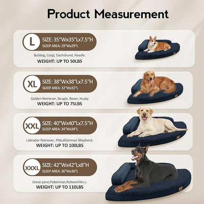 Large Orthopedic Dog Bed with Sides XXXL Dog Beds with Removable Washable Cover - Image 6
