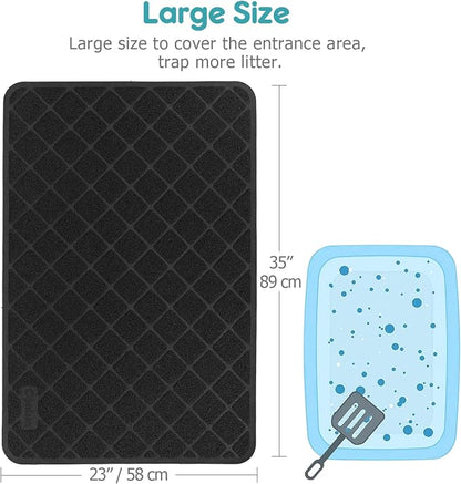 Cat Litter Mat Litter Trapping Mat, Less Waste Cat Litter Box Mat, Soft on - Image 3