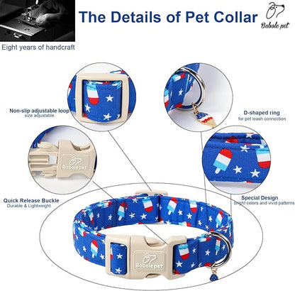 4th of July Dog Collar, Summer Popsicle Patriotic Dog Collars - Image 4